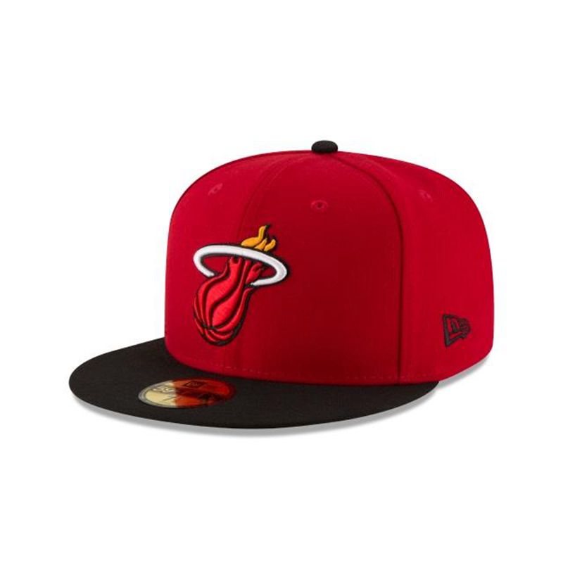 NBA Miami Heat 2tone 59Fifty Fitted (LTA5085) - Red New Era Caps